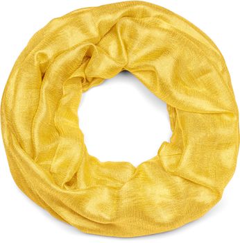 styleBREAKER Damen Loop Schal leicht und seidig mit Glitzer in Unifarben, Schlauchschal, Tuch 01016214