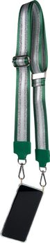 styleBREAKER Breiter Taschen Schulterriemen verstellbar mit Metallic Streifen Muster, Wechsel Taschengurt, Handyband, Handykette 02013029