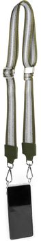 styleBREAKER Breiter Taschen Schulterriemen verstellbar mit Metallic Streifen Muster, Wechsel Taschengurt, Handyband, Handykette 02013029