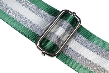 styleBREAKER Breiter Taschen Schulterriemen verstellbar mit Metallic Streifen Muster, Wechsel Taschengurt, Handyband, Handykette 02013029