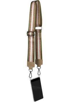 styleBREAKER Breiter Taschen Schulterriemen verstellbar mit Metallic Streifen Muster, Wechsel Taschengurt, Handyband, Handykette 02013029