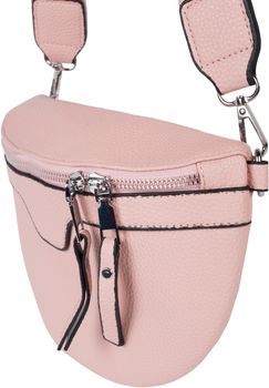 styleBREAKER Damen Umhängetasche in Halbmond Form, abnehmbarer verstellbarer Schultergurt, Einfarbige Handtasche 02012380
