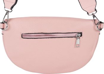 styleBREAKER Damen Umhängetasche in Halbmond Form, abnehmbarer verstellbarer Schultergurt, Einfarbige Handtasche 02012380