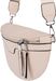 styleBREAKER Damen Umhängetasche in Halbmond Form, abnehmbarer verstellbarer Schultergurt, Einfarbige Handtasche 02012380