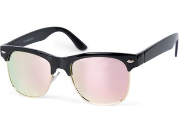 styleBREAKER Kinder Sonnenbrille im Retro Design mit ovalen Gläsern | Materialmix aus Kunststoff und Metall | für Kleinkinder 2 bis 5 Jahre