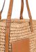 styleBREAKER Korbflecht Schultertasche aus Papierstroh mit Kunstleder Details | Damen Shopper Basttasche geflochten mit Reißverschluss | Strandtasche 43 x 34 x 4 cm