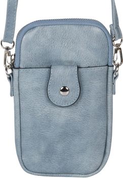 styleBREAKER Damen Umhängetasche klein mit Reißverschluss, Mini Bag Handtasche Einfarbig verstellbar, Handytasche 02012382