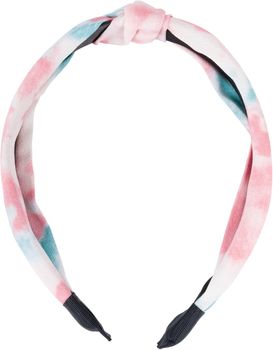 styleBREAKER Damen Stoff Haarreif mit buntem Batik Farbverlauf Muster, Twist Knoten, Headband, Haarschmuck 04027046