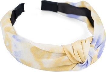 styleBREAKER Damen Stoff Haarreif mit buntem Batik Farbverlauf Muster, Twist Knoten, Headband, Haarschmuck 04027046