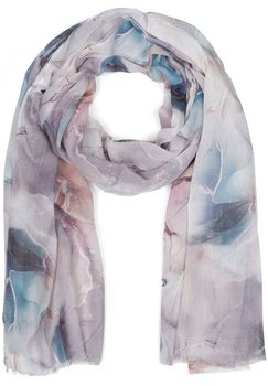 styleBREAKER Damen Schal mit Marmor Muster | leichtes Halstuch 180x74 cm | weiche Viskose in Pastell | edle Stola für Sommer & Übergang