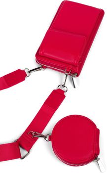 styleBREAKER Damen Taschen Set 2-Teilig Mini Bag mit Handy Fach und RFID Schutz, Umhängetasche, Handytasche, Crossbag 02012385