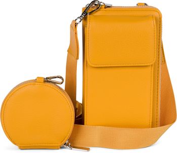 styleBREAKER Damen Taschen Set 2-Teilig Mini Bag mit Handy Fach und RFID Schutz, Umhängetasche, Handytasche, Crossbag 02012385
