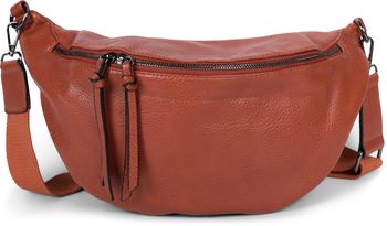 styleBREAKER Damen Halbmond Schultertasche groß | Crossbody Umhängetasche Handtasche mit 2 Wege Reißverschluss & verstellbarem Schultergurt 37 x 17 cm