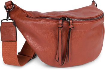 styleBREAKER Damen Halbmond Schultertasche groß | Crossbody Umhängetasche Handtasche mit 2 Wege Reißverschluss & verstellbarem Schultergurt 37 x 17 cm