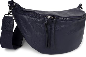styleBREAKER Damen Halbmond Schultertasche groß | Crossbody Umhängetasche Handtasche mit 2 Wege Reißverschluss & verstellbarem Schultergurt 37 x 17 cm