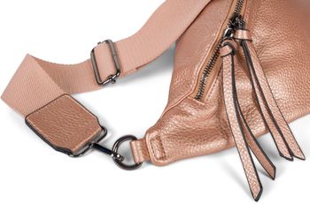 styleBREAKER Damen Halbmond Schultertasche groß | Crossbody Umhängetasche Handtasche mit 2 Wege Reißverschluss & verstellbarem Schultergurt 37 x 17 cm