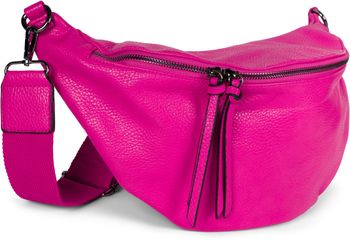 styleBREAKER Damen Halbmond Schultertasche groß | Crossbody Umhängetasche Handtasche mit 2 Wege Reißverschluss & verstellbarem Schultergurt 37 x 17 cm
