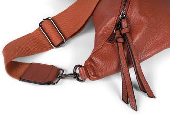 styleBREAKER Damen Halbmond Schultertasche groß | Crossbody Umhängetasche Handtasche mit 2 Wege Reißverschluss & verstellbarem Schultergurt 37 x 17 cm