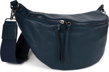 styleBREAKER Damen Halbmond Schultertasche groß | Crossbody Umhängetasche Handtasche mit 2 Wege Reißverschluss & verstellbarem Schultergurt 37 x 17 cm