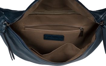 styleBREAKER Damen Halbmond Schultertasche groß | Crossbody Umhängetasche Handtasche mit 2 Wege Reißverschluss & verstellbarem Schultergurt 37 x 17 cm