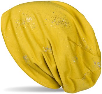 [Paket] styleBREAKER Damen Loop Schal und Beanie Mütze Set mit Glitzer und Pailletten Punkte, 2-Teilig 01018220