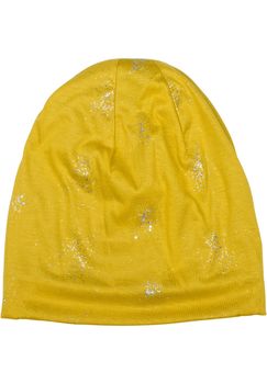 [Paket] styleBREAKER Damen Loop Schal und Beanie Mütze Set mit Glitzer und Pailletten Punkte, 2-Teilig 01018220