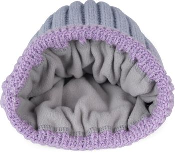 styleBREAKER Unisex Strickmütze mit Farbverlauf und Rippstrickmuster, Thermo-Fleece Innenfutter, Winter Mütze 04024196