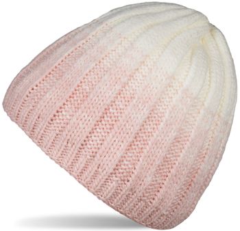 styleBREAKER Unisex Strickmütze mit Farbverlauf und Rippstrickmuster, Thermo-Fleece Innenfutter, Winter Mütze 04024196