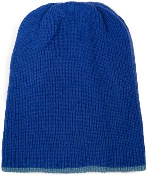 styleBREAKER Unisex Wende Strickmütze Einfarbig, überlange Beanie Mütze, doppelt gestrickt, warme Wintermütze 04024197