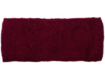 styleBREAKER Damen Strick Stirnband einfarbig mit Rauten Muster, Thermo Fleece Futter, Winter Headband Uni 04026062