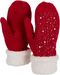styleBREAKER Damen warme Winter Strick Fäustlinge mit Strass und Perlen, Handschuhe, Thermo Fleece, Strickhandschuhe 09010039