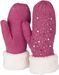 styleBREAKER Damen warme Winter Strick Fäustlinge mit Strass und Perlen, Handschuhe, Thermo Fleece, Strickhandschuhe 09010039