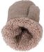 styleBREAKER Damen warme Winter Strick Fäustlinge mit Strass und Perlen, Handschuhe, Thermo Fleece, Strickhandschuhe 09010039