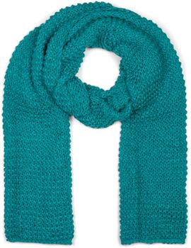 styleBREAKER Damen langer Strick Schal mit Wellen Strickmuster, warmer Winter Strickschal Einfarbig 01018168