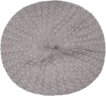 styleBREAKER Damen Feinstrick Baskenmütze mit Flechtmuster, Winter, Barett, Béret, Franzosen Mütze 04024201