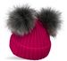 styleBREAKER Kinder Strick Bommelmütze mit 2 Kunstfellbommel und Fleece Futter, Winter Mütze, Strickmütze, 2-5 Jahre 04024203