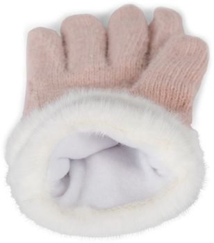 styleBREAKER Damen warme Winter Handschuhe mit Reiskorn Muster und Fleece, Thermo Strickhandschuhe, Fingerhandschuhe 09010040