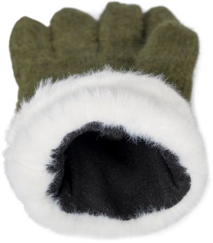 styleBREAKER Damen warme Winter Handschuhe mit Reiskorn Muster und Fleece, Thermo Strickhandschuhe, Fingerhandschuhe 09010040