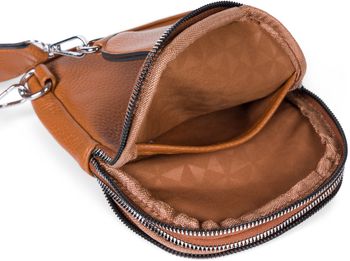 styleBREAKER Damen One Shoulder Rucksack, gemusterter Schultergurt, Einfarbige Crossbody Bag, Cityrucksack, Sling Bag 02012387
