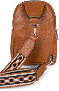 styleBREAKER Damen One Shoulder Rucksack, gemusterter Schultergurt, Einfarbige Crossbody Bag, Cityrucksack, Sling Bag 02012387