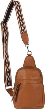 styleBREAKER Damen One Shoulder Rucksack, gemusterter Schultergurt, Einfarbige Crossbody Bag, Cityrucksack, Sling Bag 02012387