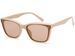 styleBREAKER Unisex Nerd Sonnenbrille mit Polycarbonat Flachgläsern und filigranem Kunststoff Rahmen, Retro Style 09020142