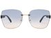 styleBREAKER Damen Sonnenbrille Rahmenlos mit getönten Rechteckigen Polycarbonat Gläsern, Kunststoff Bügeln 09020145