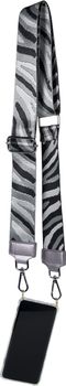 styleBREAKER Breiter Taschen Schulterriemen verstellbar mit Zebra Muster, Wechsel Taschengurt, Handyband, Handykette 02013033