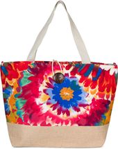 Strandtasche mit Blumen Muster