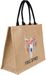 styleBREAKER Leinen Henkeltasche mit Boho Stier Print | Damen Shopper mit Baumwollgriffen und Reißverschluss | Strandtasche Einkaufstasche | 41 x 33 x 17 cm