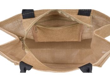 styleBREAKER Leinen Henkeltasche mit Traumfänger Print im Boho Style | Damen Shopper mit Reißverschluss | Sommer Strandtasche 41 x 33 x 17 cm