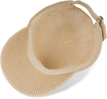 styleBREAKER Papierstroh Baseball Cap einfarbig | luftiges Sommer Basecap mit Metallschnalle verstellbar | Unisex Cap mit Schweißband für Damen und Herren