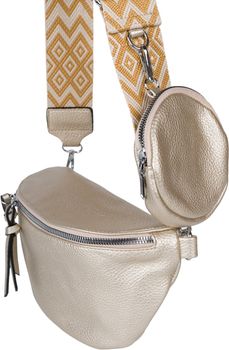 styleBREAKER Damen Halbmond Crossbody Schultertaschen Set 2-Teilig, Schultergurt mit Zick-Zack Rauten Muster 02012396