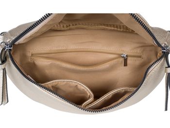 styleBREAKER Damen Halbmond Crossbody Schultertaschen Set 2-Teilig, Schultergurt mit Zick-Zack Rauten Muster 02012396
